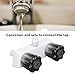 Shower Mixing Diverter Valve RV Shower Faucet Valve Diverter, RV Bathroom Shower Faucet RV Shower Faucet Valve Diverter with 2 Knobs Wheel White Base Brown Knob (Black Base Black