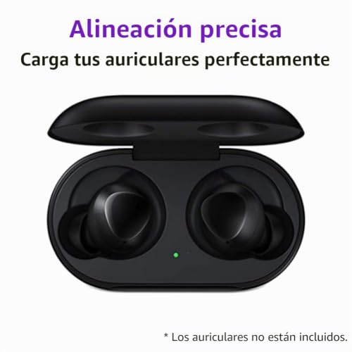Estuche de carga inalámbrico para Galaxy Buds con base protectora negra de repuesto 2