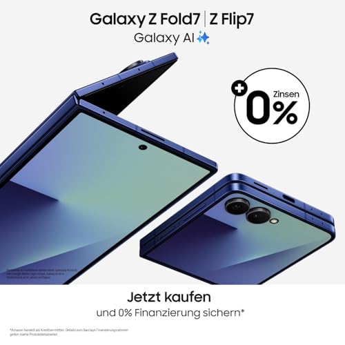 Samsung Galaxy Z Flip7 AI pametni telefon s Galaxy AI, AI telefon s Androidom, sklopivi dizajn, Infinity prednji zaslon, 50 MP širokokutna kamera, 512 GB, 12 GB RAM-a, Blue Shadow, 3 godine jamstva proizvođača
