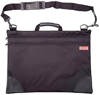 Jakar A1 Portfolio Carry Case Art Folder Double Zip Pockets Shoulder Strap Water Resistant Black (A1 62cm x 88cm)