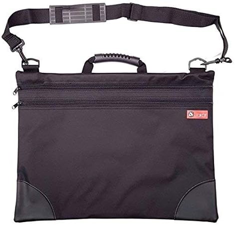 Jakar A1 Portfolio Carry Case Art Folder Double Zip Pockets Shoulder Strap Water Resistant Black (A1 62cm x 88cm)