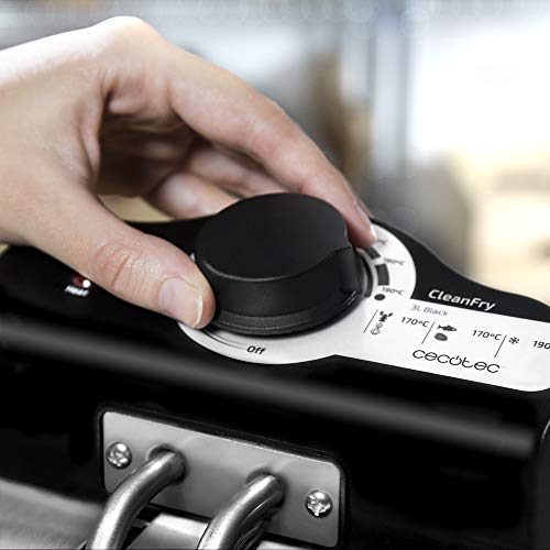 Cecotec CleanFry Friteuse 3L, inhoud 3 liter, temperatuur tot 190ºC, vaatwasmachinebestendig emmer, filter houdt olie schoon, 2000W - Afbeelding 5