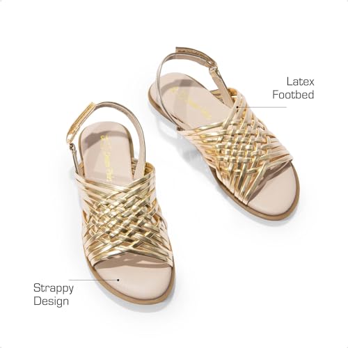 Image of DREAM PAIRS Girls Sandals Gladiator Braided Flat Open Toe Summer Sandals