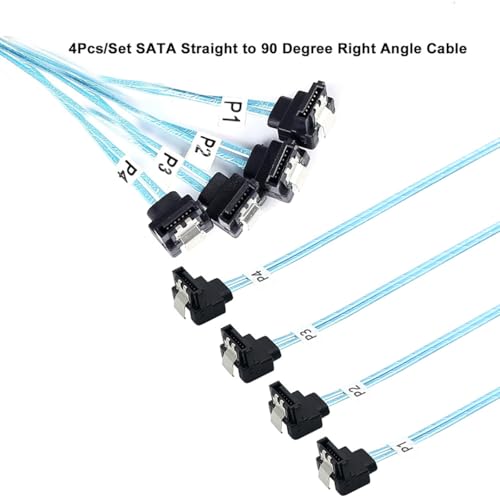 Cable Interno SAS 4.0 a SATA 4X 90 Grados 0.5m miniatura 3