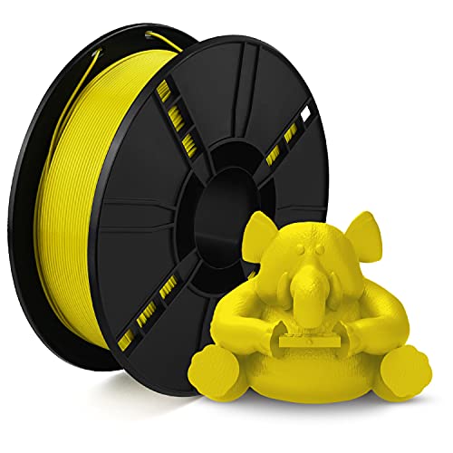 Twotrees Black Filament PLA 1.75mm, 3D Drucker PLA Filament 1kg Spool Filament 1.75 PLA Yellow Cover