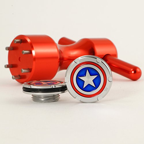 19th Hole Custom Shop 2 x 5g Deluxe Tour Style Weights for Scotty Cameron Fastback, Squareback and Roundback Putters Wrench, America Shield (Red)