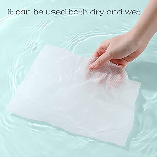 Image of Baby Bucket Disposable Soft Cotton Face Towel, Soft Baby Dry Wipe, Wet and Dry Use, Made of Pure Cotton, Lint-Free Unscented Disposable Tissue for Sensitive Skin (50 count (Pack of 1)