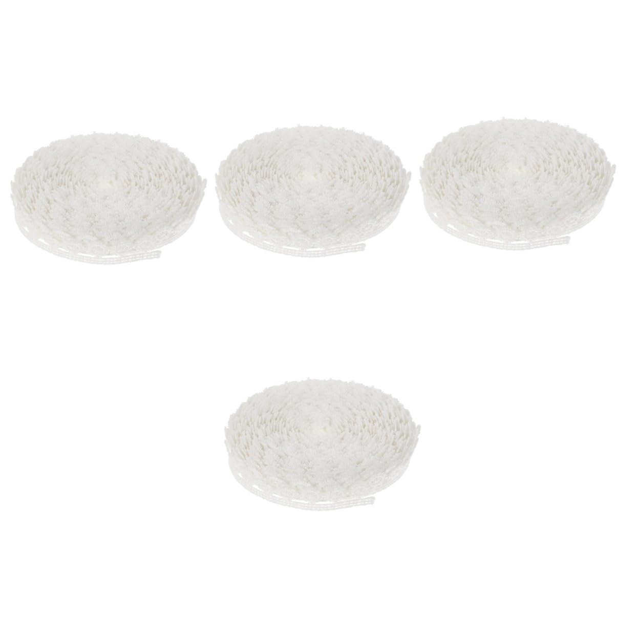 NUOBESTY 4rollos Cinta De Encaje Decorativa De Ribete De Encaje Bordado Para Manualidades y Costura Material Para Vestidos y Decoraciones De Boda Yardas