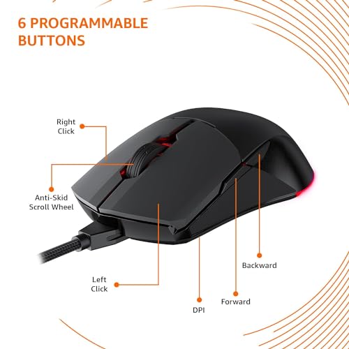 Image of amazon basics - Pro Series - Dual Connectivity Rechargeable Gaming Mouse (Bluetooth /Wireless) with 8 Programmable Buttons, 16000 DPI Optical Sensor