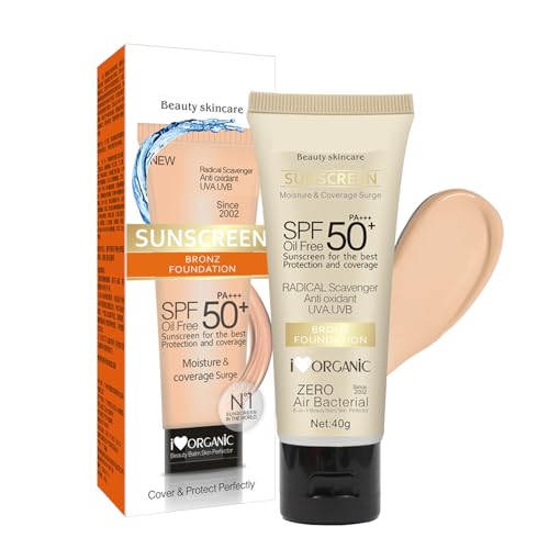 Crema de protección solar, protección solar UPF 50+ para cara, corrector de base, protector solar, resistente al agua, resistente al sudor, a la humedad, antienvejecimiento, protección contra las
