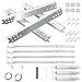 Hisencn Repair Kit For Charbroil Advantage Series 4 Burner 463240015, 463240115, 463343015, 463344015 Gas Grills, Stainless Pipe Burner, Heat Plate Tent Shield, Adjust Carryover tube Replacement Parts