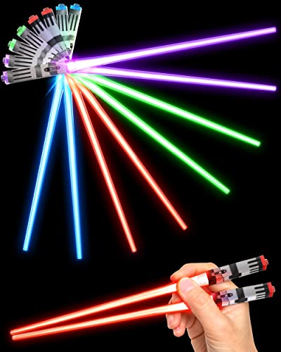 Lightsaber Chopsticks Light Up Saber Led (4 Pairs, Red Blue Green Purple) #TOP29