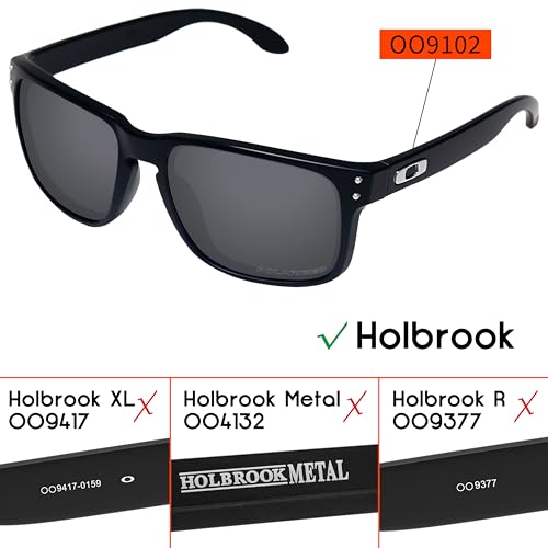 Image of Replacement Lenses Compatible with Oakley Holbrook OO9102, Polarized, UV Protection, Anti-Scratch