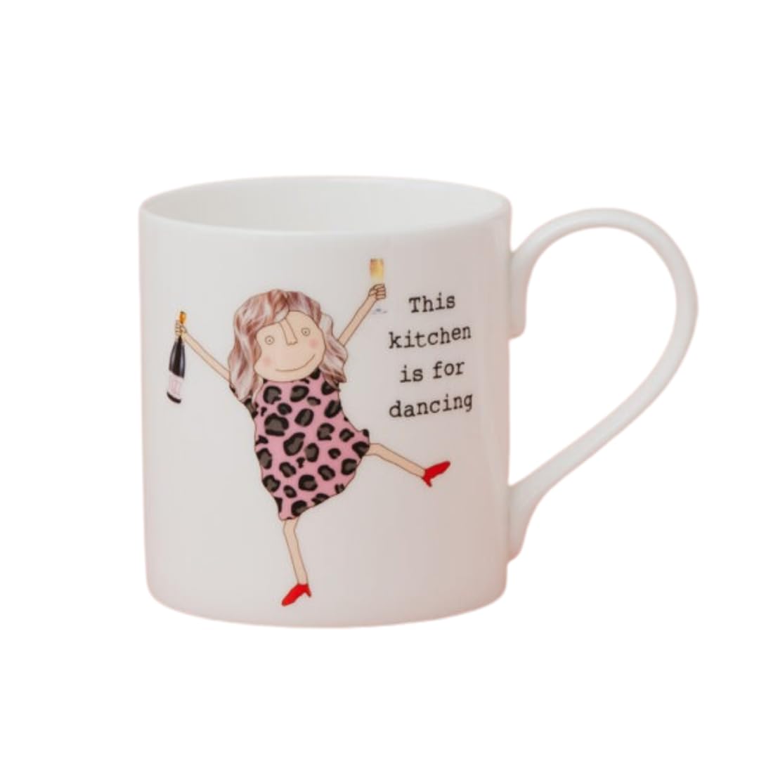 Rosie Made A Thing - This Kitchen is for Dancing - White China Mug