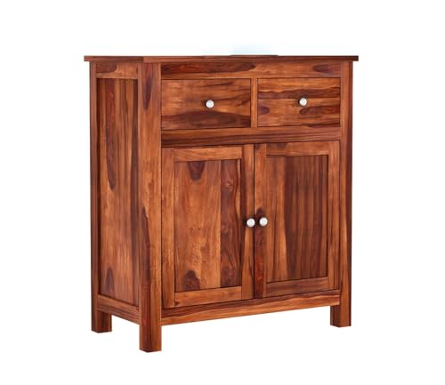 Image of Wooden Chests of Drawers Bedroom || Kitchen CabinetStorage || Sideboard Cabinets,Crockery Cabinet, Home Kitchen Furniture,Multipurpose Cabinet (Honey Finish)