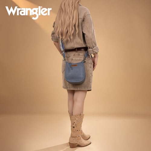 Wrangler Small Crossbody Bag for Women Western Shoulder Purse with Adjustable Strap2