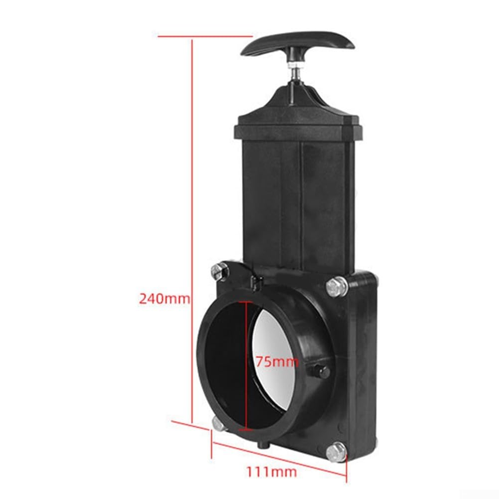 Valvola di scarico in ABS da 7,6 cm per serbatoio delle acque reflue di camper, valvola di scarico di ricambio in plastica resistente, compatibile con camper, camper e rimorchi