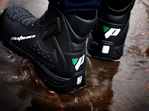 Bota Borracha Galocha Polaina PVC Chuva Cano Curto Impermeável Preta Pantaneiro Moto Motoboy Motocil