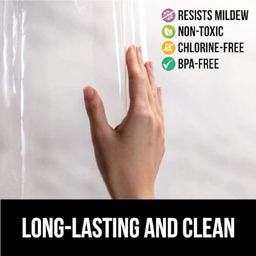 Image of Kuber Industries .30MM Pack of 1| Rings AC Curtain | PVC Door Window Curtain | Curtains for Door | Curtain for Bathroom | Waterproof Shower Curtain | 7 Feet| Transparent