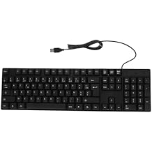 USB Wired Computer Keyboard for Office and Gaming Ergonomic Design Full-Sized Layout Comfortable Typing Compatible Laptop and Desktop