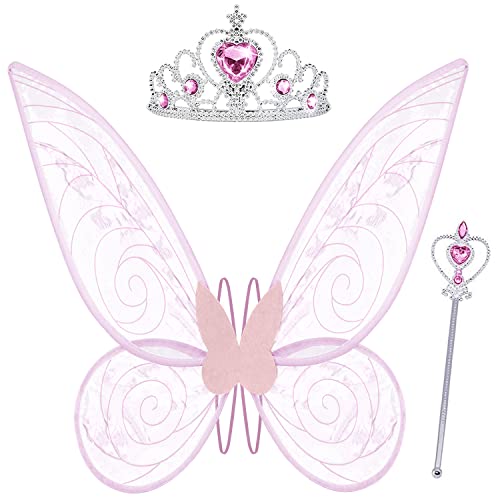 Leiwo Fairy Wings For Adults, Butterfly Wings For Women, Sparkling Sheer Wings For Girls, Suitable For Halloween Costume Dress Up Cosplay (Pink) #TOP8