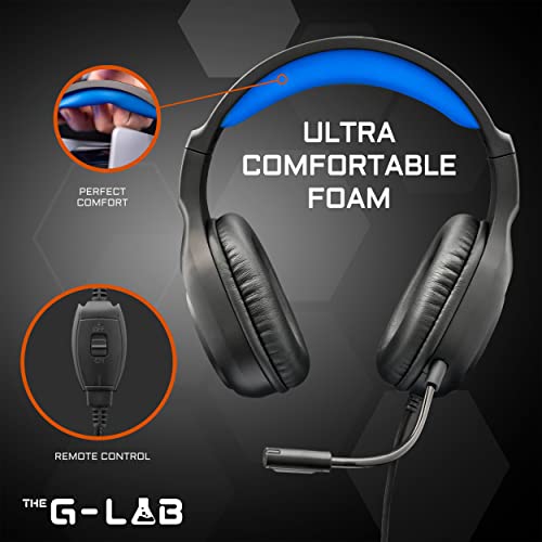 The G-Lab Korp Yttrium gamer-headset voor pc, PS4 Ps5, Xbox, Switch, gaming-headset met microfoon, inklapbaar, stereo-audio, gamer-headset, sterke bas, microfoon 3,5 mm, jack 2023 (zwart) - Afbeelding 6