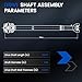 SYKRSS 938-128 Front Drive Shaft Assembly - Compatible with 1987-2001 Jeep Cherokee/Comanche/Wagoneer (4.0L L6, 4WD, Automatic Transmission)