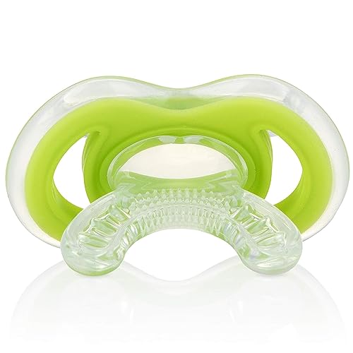 Nuby – Gum-eez Schnuller Beißringe - Erste Zahnungshilfe für Baby – 2-Pack – 2 Stück Beißring/Beißspielzeug aus weiches Silikon – Grün und Blau – 3+ Monate