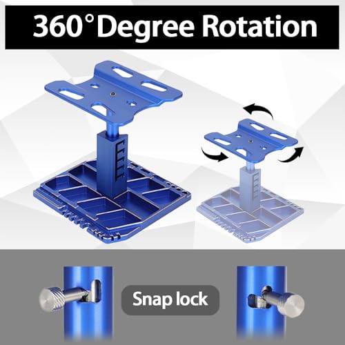 Image of RC Car Work Stand 360 Switch Rotation - 5 Levels Height Lift RC Transmitter Stand for 1 /8 1 /10 1 /12 1 /16 1 /18 RC Car TRX4 TRX4M Upgrades-Blue