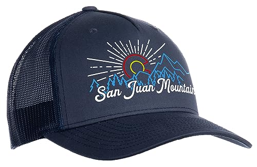Ann Arbor T-shirt Co. San Juan Mountains, CO Cap | Colorado Rocky Mountain West Hiking, Camping Baseball Hat for Adult Men and Women - One Size