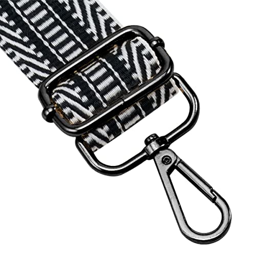 Image of ZOOEASS Nickel Buckles Wide Shoulder Strap Adjustable Replacement Belt Gun Buckles Guitar Style Crossbody Bag Strap