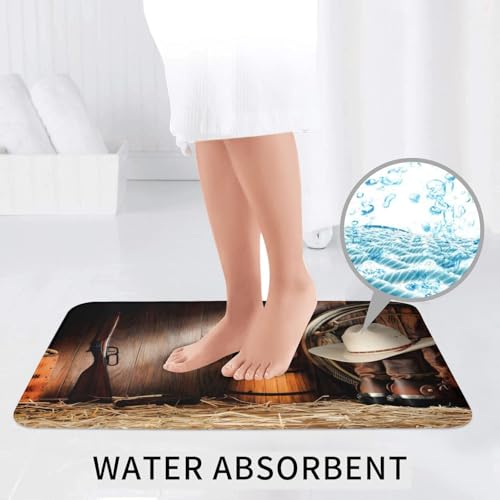 Tapis de bain absorbants de qualité supérieure style American West Rodeo pour hôtels