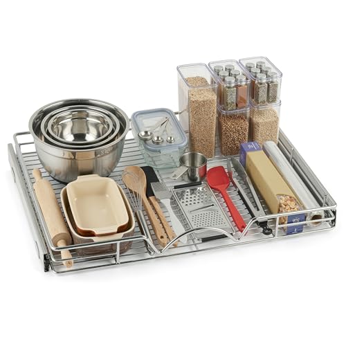 Image of HOLDN' STORAGE Pull Out Cabinet Organizer, 30 inchW x 21 inchD Cabinet Drawer