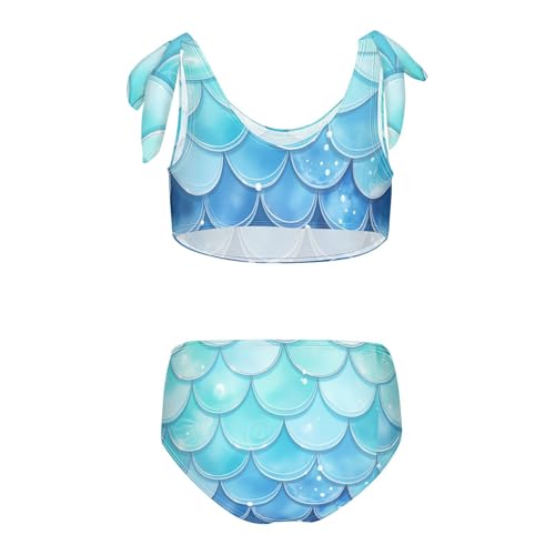 Image of Boccsty Cute Crab Red Blue Girls Swimsuits Kids Bikini Sets 2 Pcs Bathing Suit for 3T