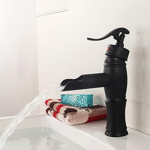 Robinet cascade salle de bains en cuivre avec mitigeur rétro Heigu