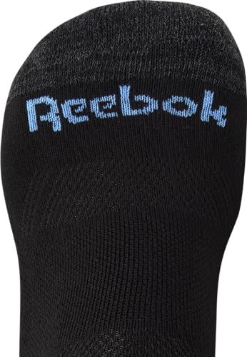 Image of Reebok Womens Quarter Socks 6 Pack Comfort Cushioned Athletic Socks | Moisture-wicking Fabric Keeps Feet Dry, Flexible Knit Hugs the Arch, Plush Footbed Absorbs Shock