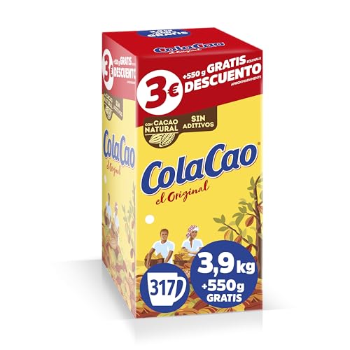 ColaCao, Original, Cacao Soluble Natural sin Aditivos - Formato Ahorro - 4,45kg