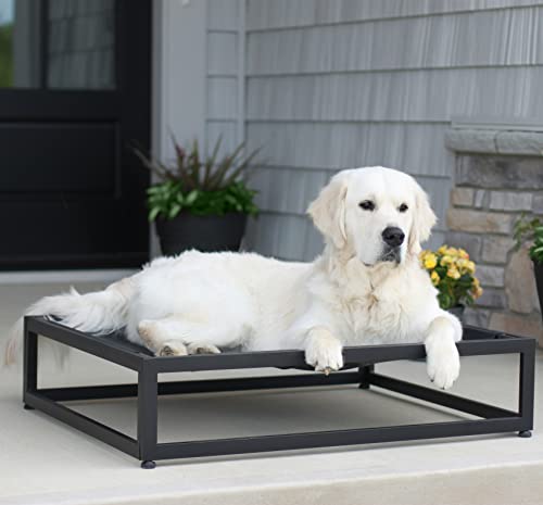 Füzi - The Füzi Dog Bed - Bolster Elevated Dog Bed With Metal Frame - Dog Bed With Removable Washable Cover - Outdoor Dog Bed - Best Dog Bed - Camas Para Perros (Large, Black Only) #TOP3