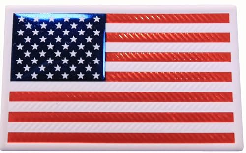 EmbossTech Country Flag | Raised Helmet Decal (USA) - Green