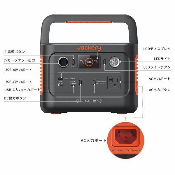 Amazon.co.jp: Jackery ポータブル電源 300PlusJE 