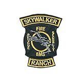 Skywalker Ranch Fire Rescue EMS Star Wars Tie Fighter Patch Embroidered - F 78