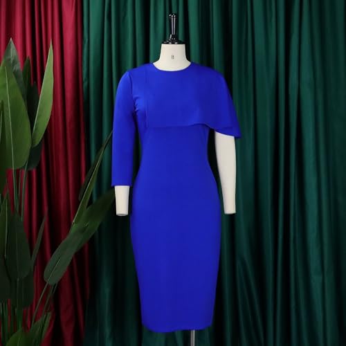 Useagrey Women's Wear to Work Pencil Dress Business Professional Midi Dress Short Sleeve Bodycon Party Dress3