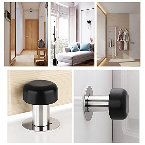 Topes de puerta de acero inoxidable autoadhesivos para proteger la pared del dormitorio 3