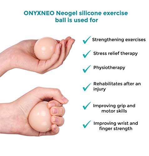 Image of ONYXNEO Neogel Silicon Exercise Ball for Hands, Extra Soft (Beige)