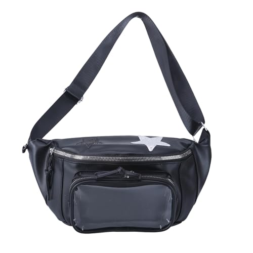 Women Chest Bag Clear Itabag Girls Japanese Styles Crossbody Bag Lovely Waist Bag Purses and Handbags for Pin Display