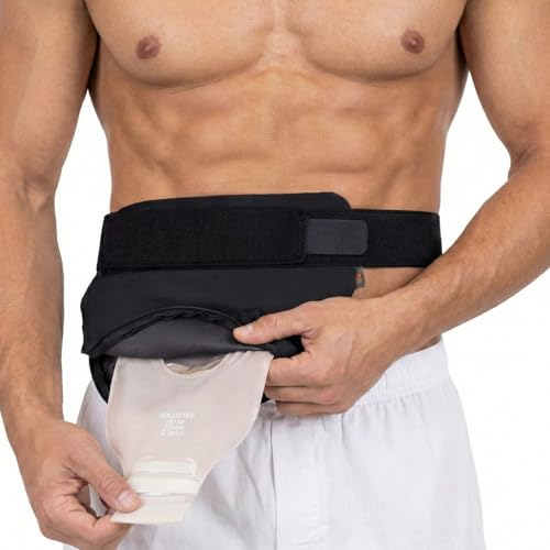 Vive Ostomy Belt for Men & Women - Colostomy Bag Cover, Adjustable, for Ileostomy, Urostomy, Ostomy Supplies - Fits Hollister, Coloplast, Convatec, More - Waterproof Abdominal Stoma Bag Cover