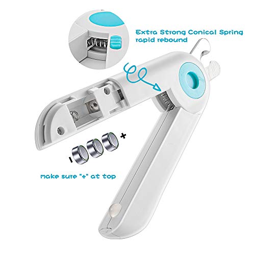 Dog Nail Clippers with Light Avoid Over-cutting, Safety Cat Claw Trimmer Cutter & Pet Toenail Polish File for Small Medium Large Animals Breed, Grooming Scissors for Puppy, Kitten, Rabbit, Bunny