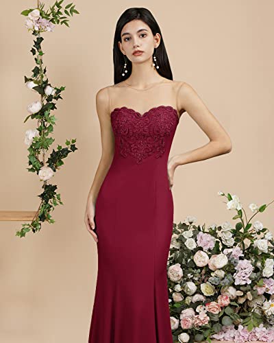 Image of BABYONLINE D.R.E.S.S. Formal Dresses for Women Bodycon Mermaid Appliques Lace Elegant Prom Dress XIN262