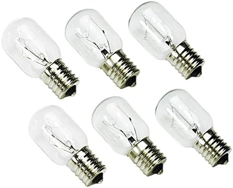 8206232A Whirlpool Microwave Light Bulb,6 Pack 40w 125v E17 Microwave Oven Replacement Parts for Microwave,Exact Fit for Whirlpool Maytag Microwaves,Lava Lamp Bulb