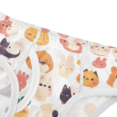KLL Cute Animals Seamless Pattern Toddler Boys Soft Underwear Briefs Breathable Undies4